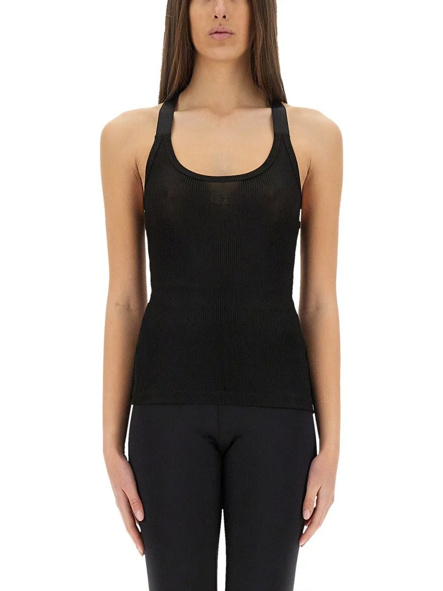 Off-white VISCOSE TOP WITH LOGO sold by Siebentaschen