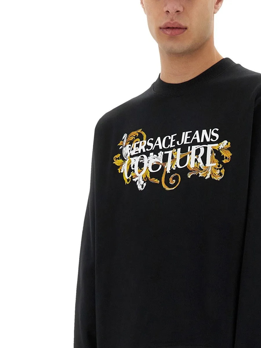 Versace Jeans Couture SWEATSHIRT WITH BAROQUE OUTLINE LOGO sold by Siebentaschen product image thumbnail 4