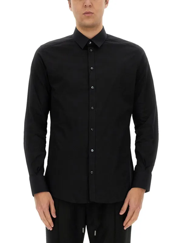 Dolce & Gabbana GOLD POPLIN STRETCH SHIRT sold by Siebentaschen