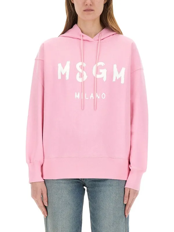 msgm SWEATSHIRT WITH LOGO sold by Siebentaschen