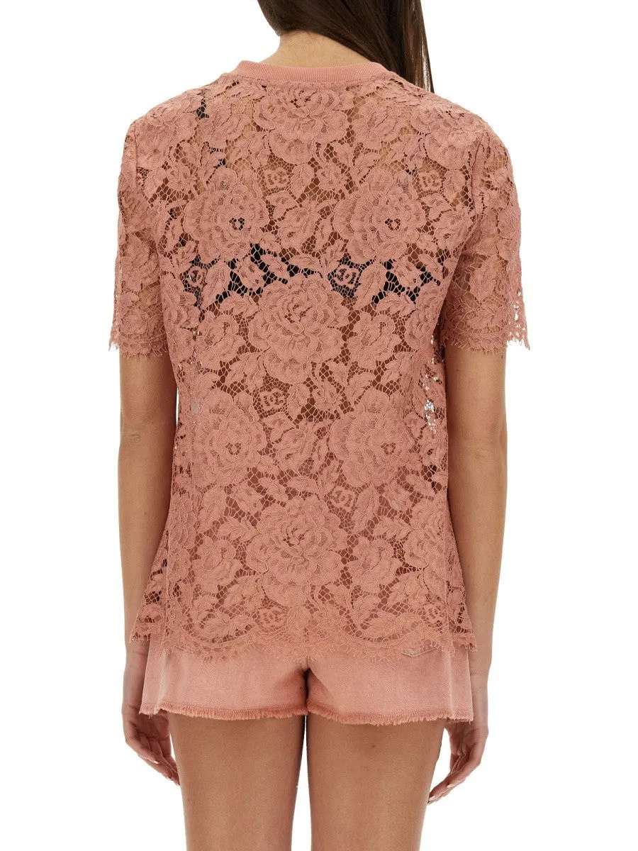 Dolce & Gabbana CORDONETTO LACE T-SHIRT sold by Siebentaschen product image thumbnail 3