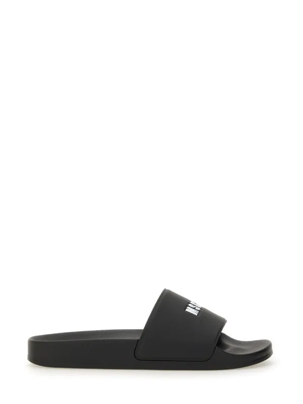 msgm SLIDE SANDAL WITH LOGO made by MSGM