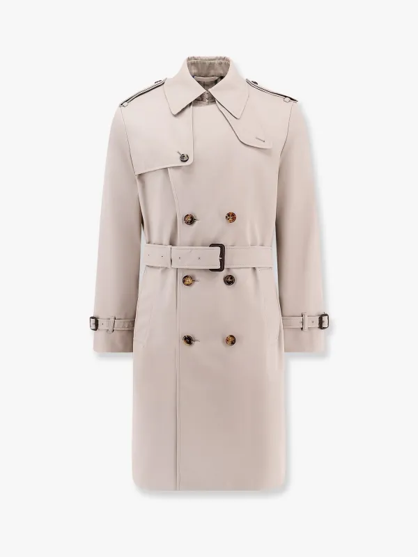 Burberry Cotton blend trench with check lining sold by Siebentaschen