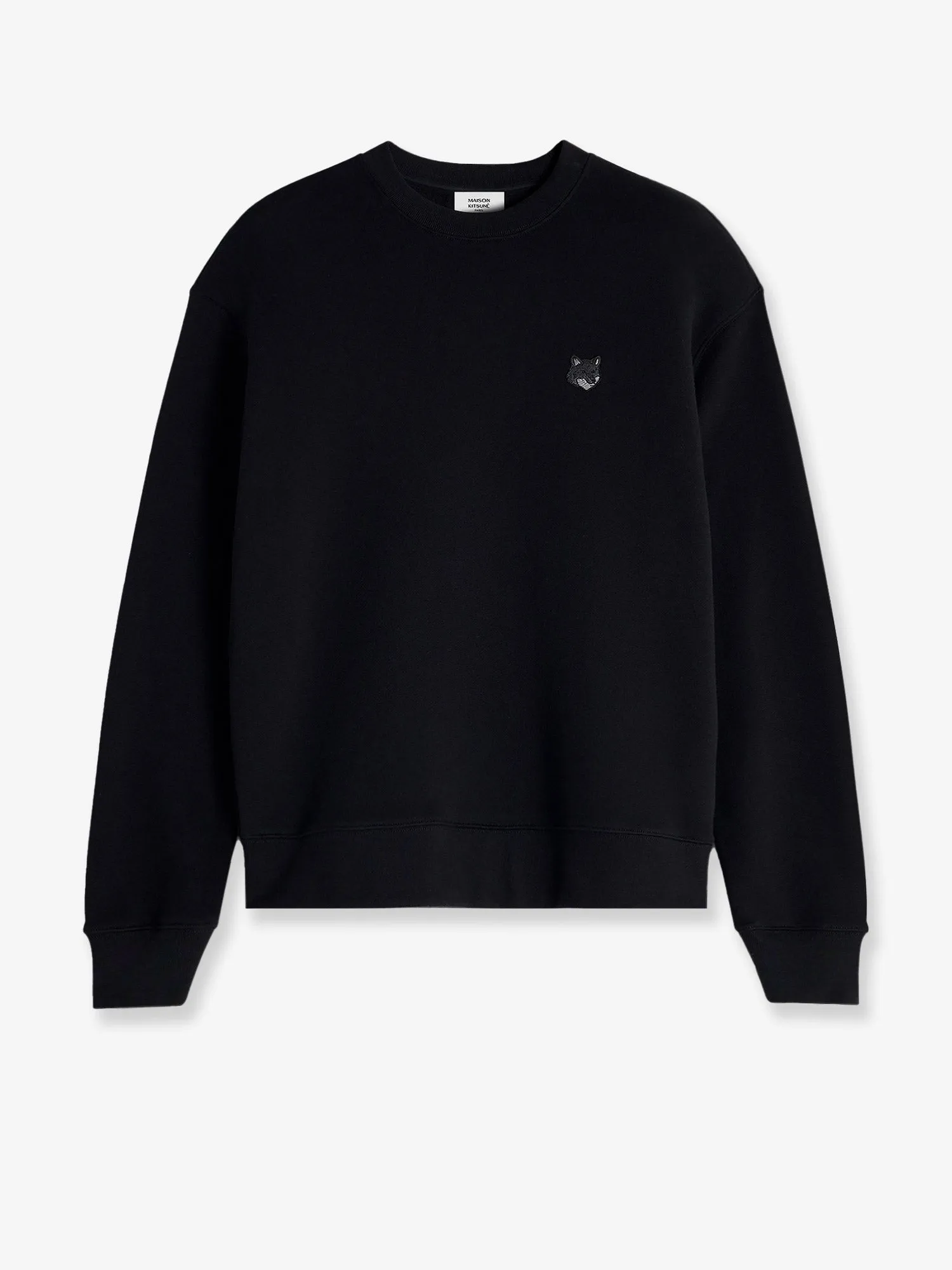 Maison Kitsune Cotton sweatshirt with Bold Fox Head patch sold by Siebentaschen