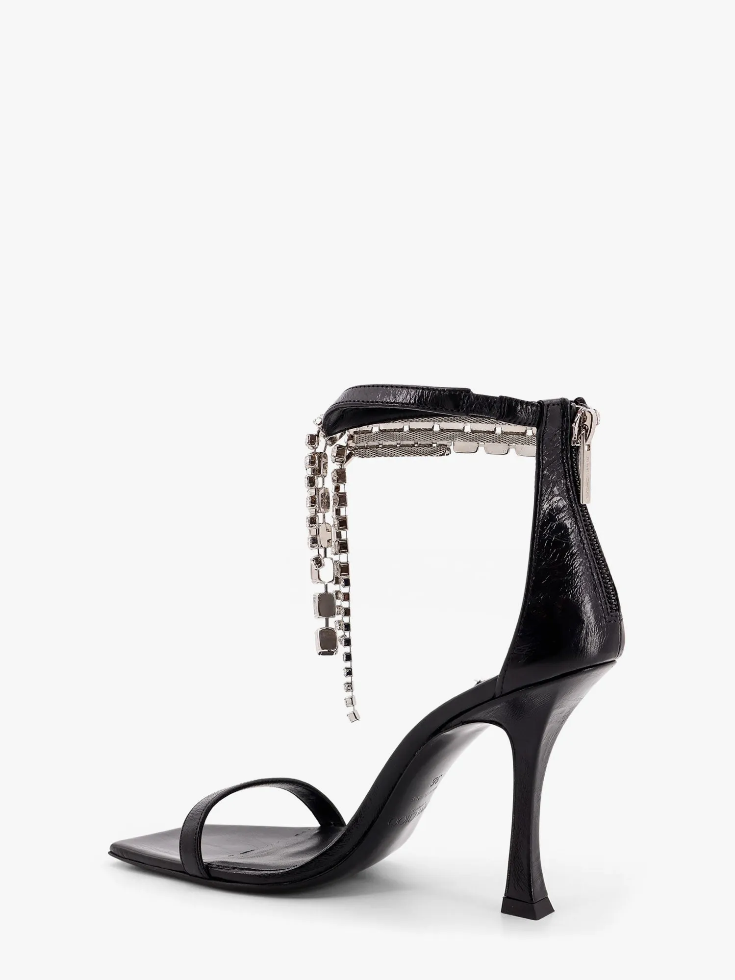 Jimmy Choo Black vintage leather sandals with crystals detail sold by Siebentaschen product image thumbnail 3