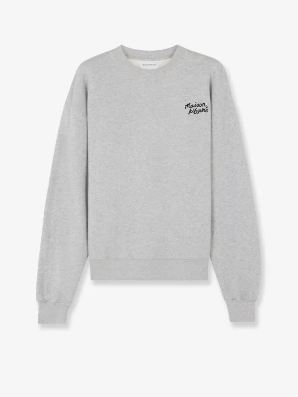 Maison Kitsune Cotton sweatshirt with lettering logo sold by Siebentaschen