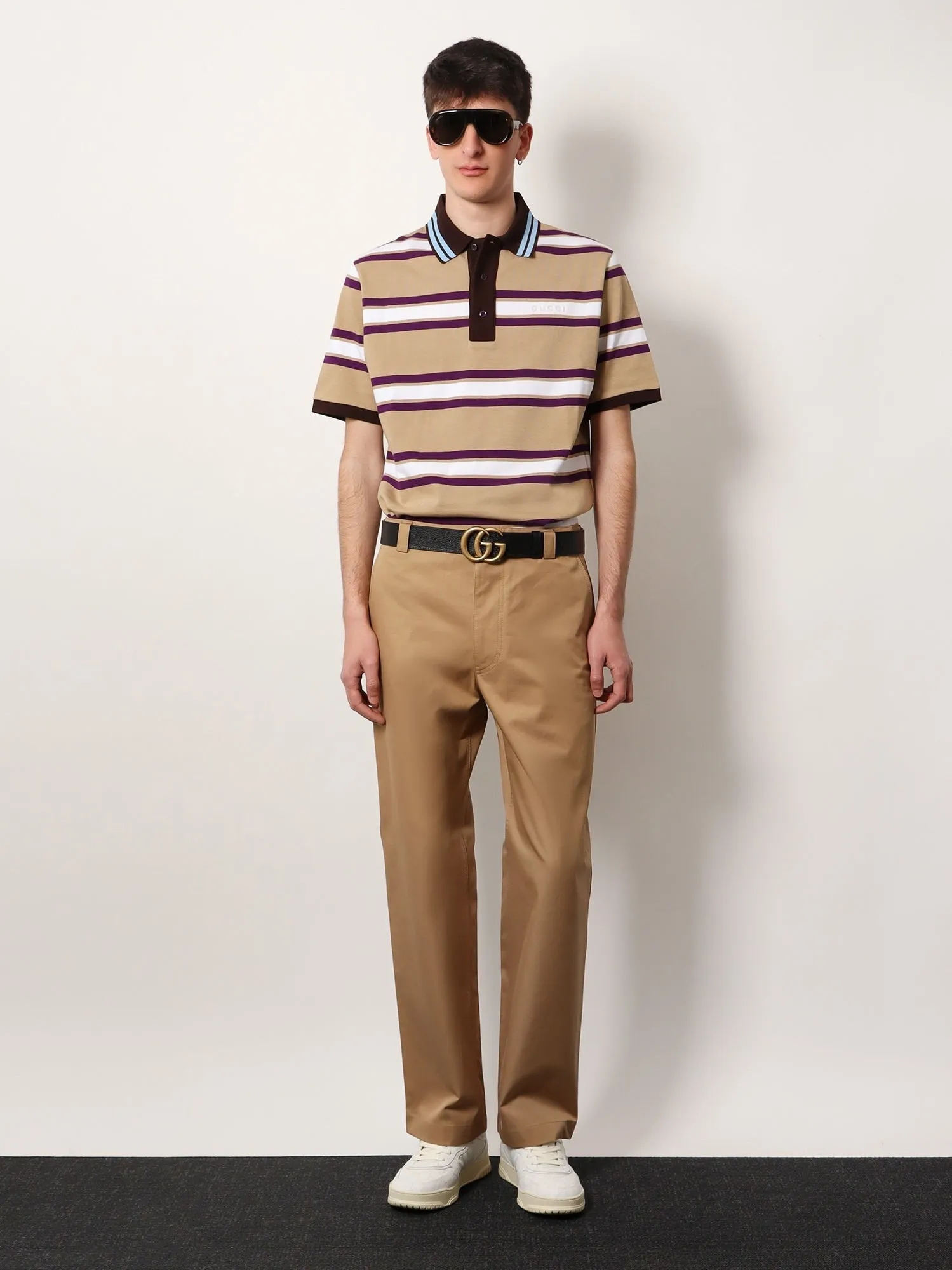 Gucci Cotton trouser with web detail sold by Siebentaschen product image thumbnail 2