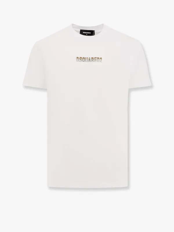 Dsquared2 Cotton t-shirt with frontal embossed logo sold by Siebentaschen