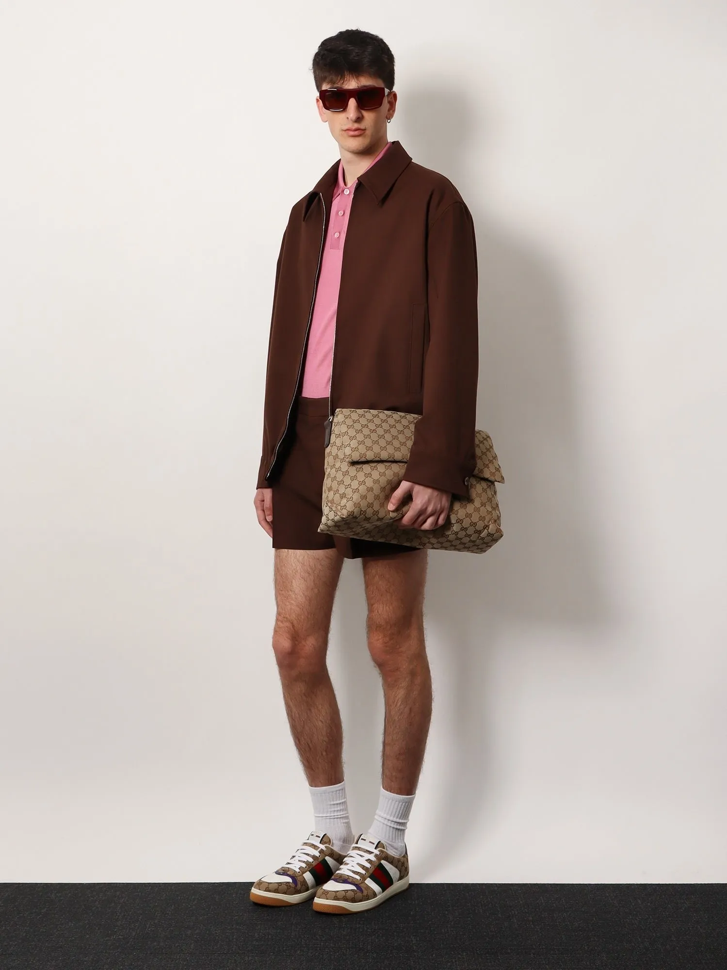 Gucci Silk polo shirt with lateral intarsia sold by Siebentaschen product image thumbnail 2