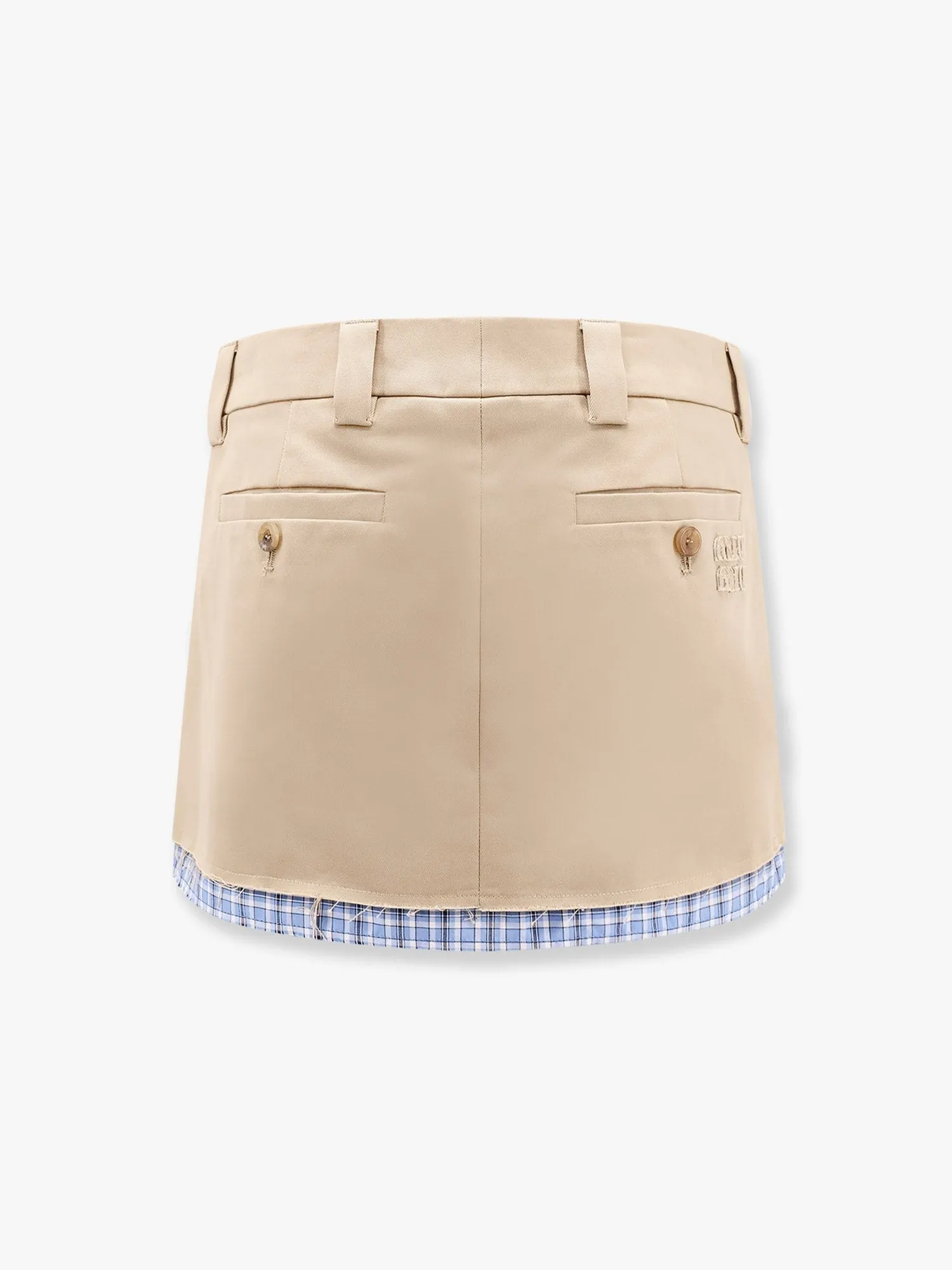 Miu Miu Cotton skirt with check insert on the bottom sold by Siebentaschen product image thumbnail 5