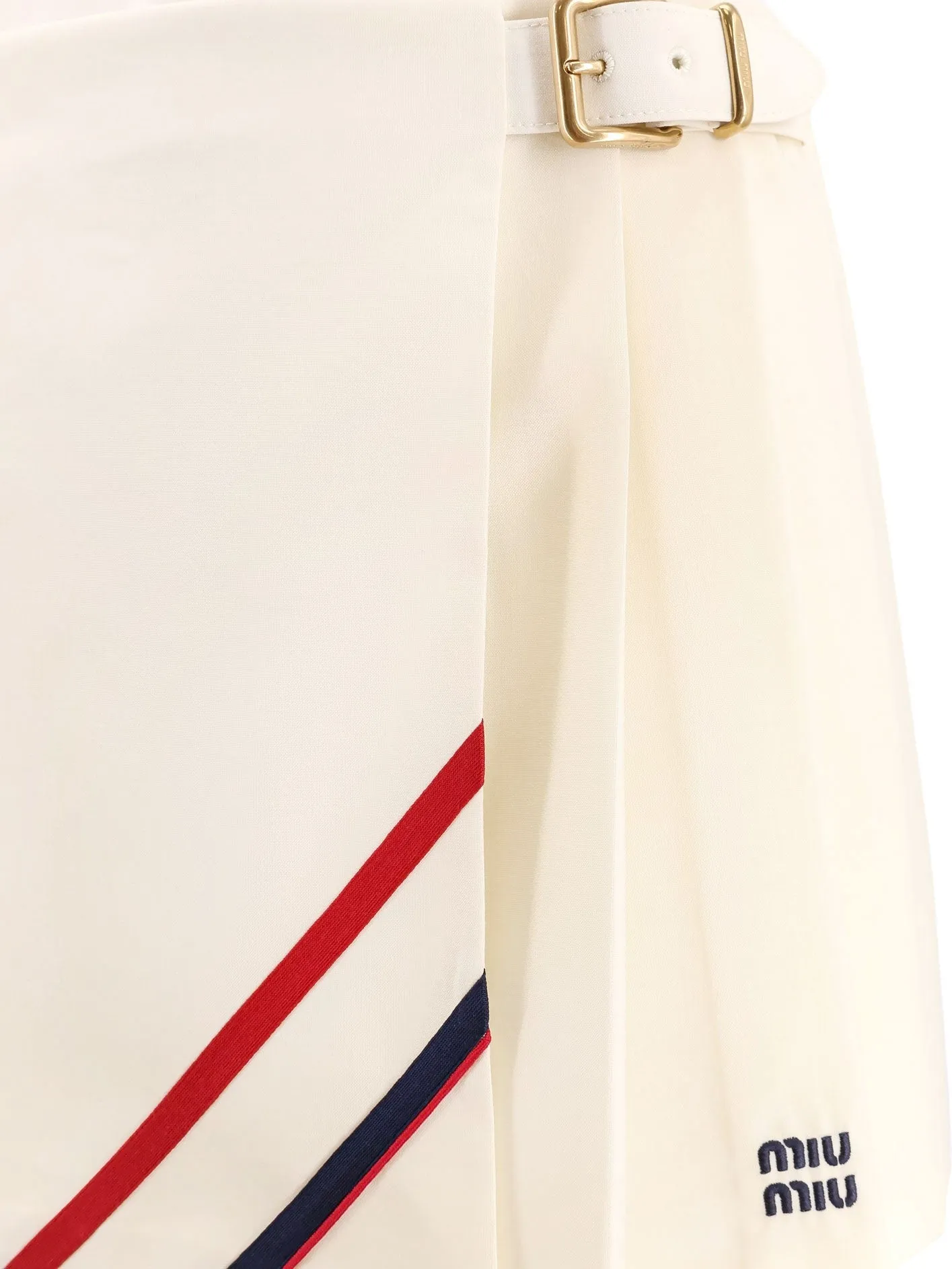 Miu Miu Plissé wool and mohair skirt sold by Siebentaschen product image thumbnail 4