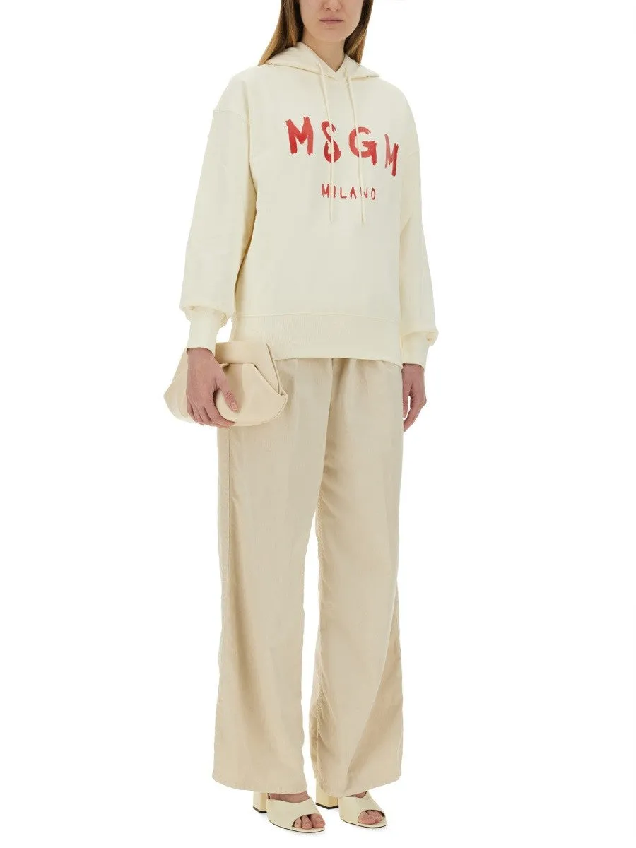 msgm SWEATSHIRT WITH BRUSHED LOGO sold by Siebentaschen product image thumbnail 2