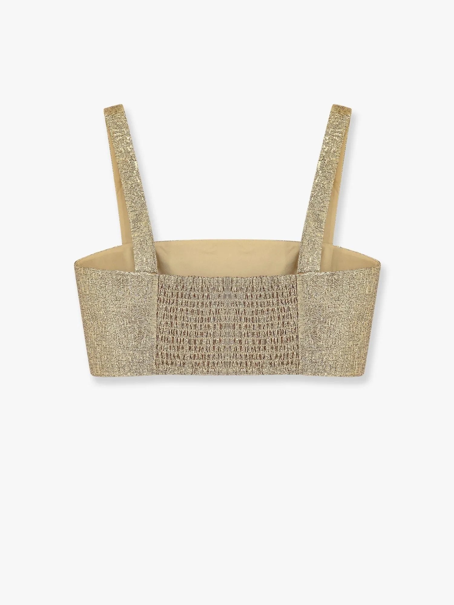 SELF PORTRAIT Gold metallic fabric top sold by Siebentaschen product image thumbnail 5