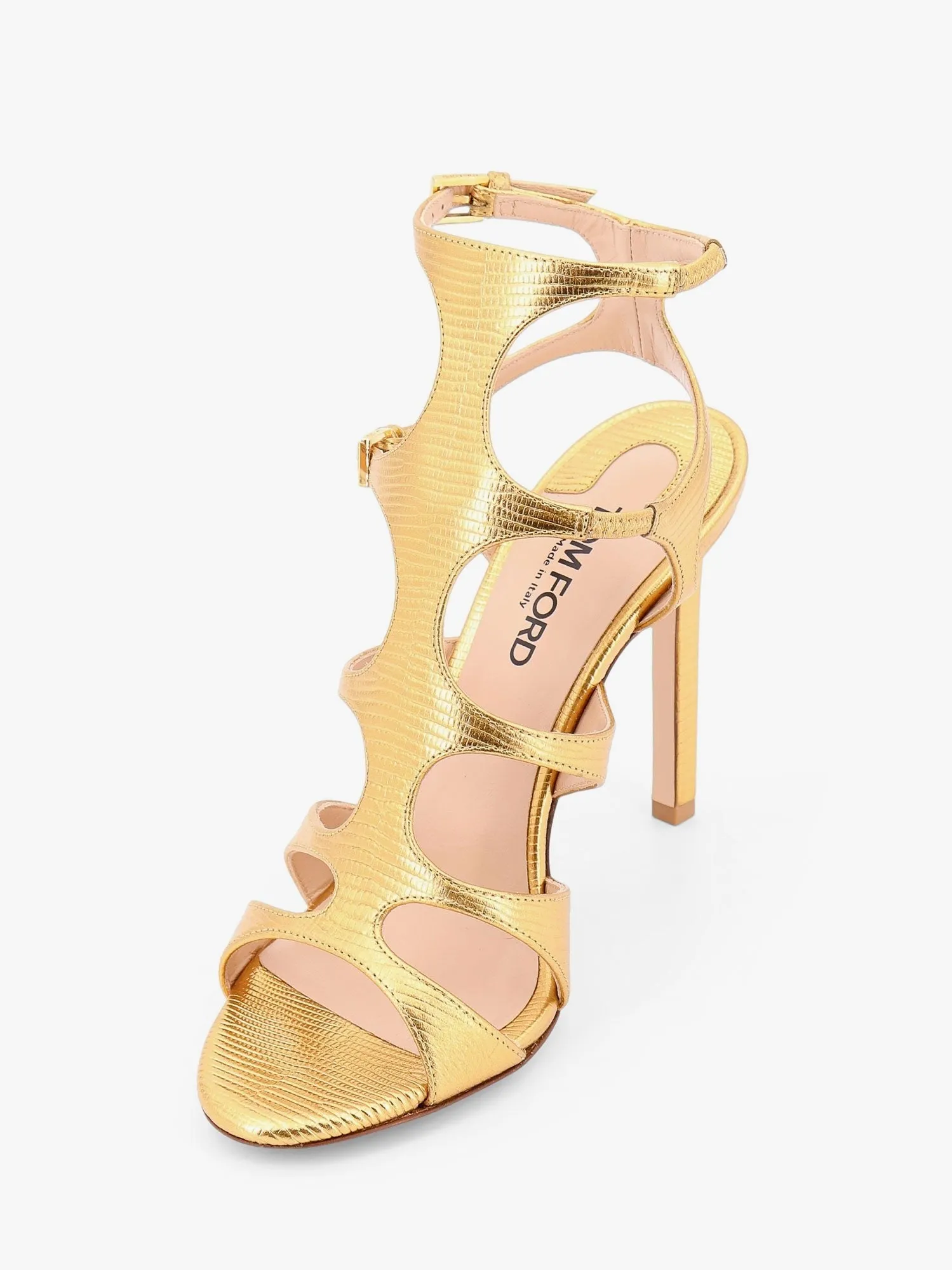 TOM FORD Laminated leather sandals with croco print sold by Siebentaschen product image thumbnail 5