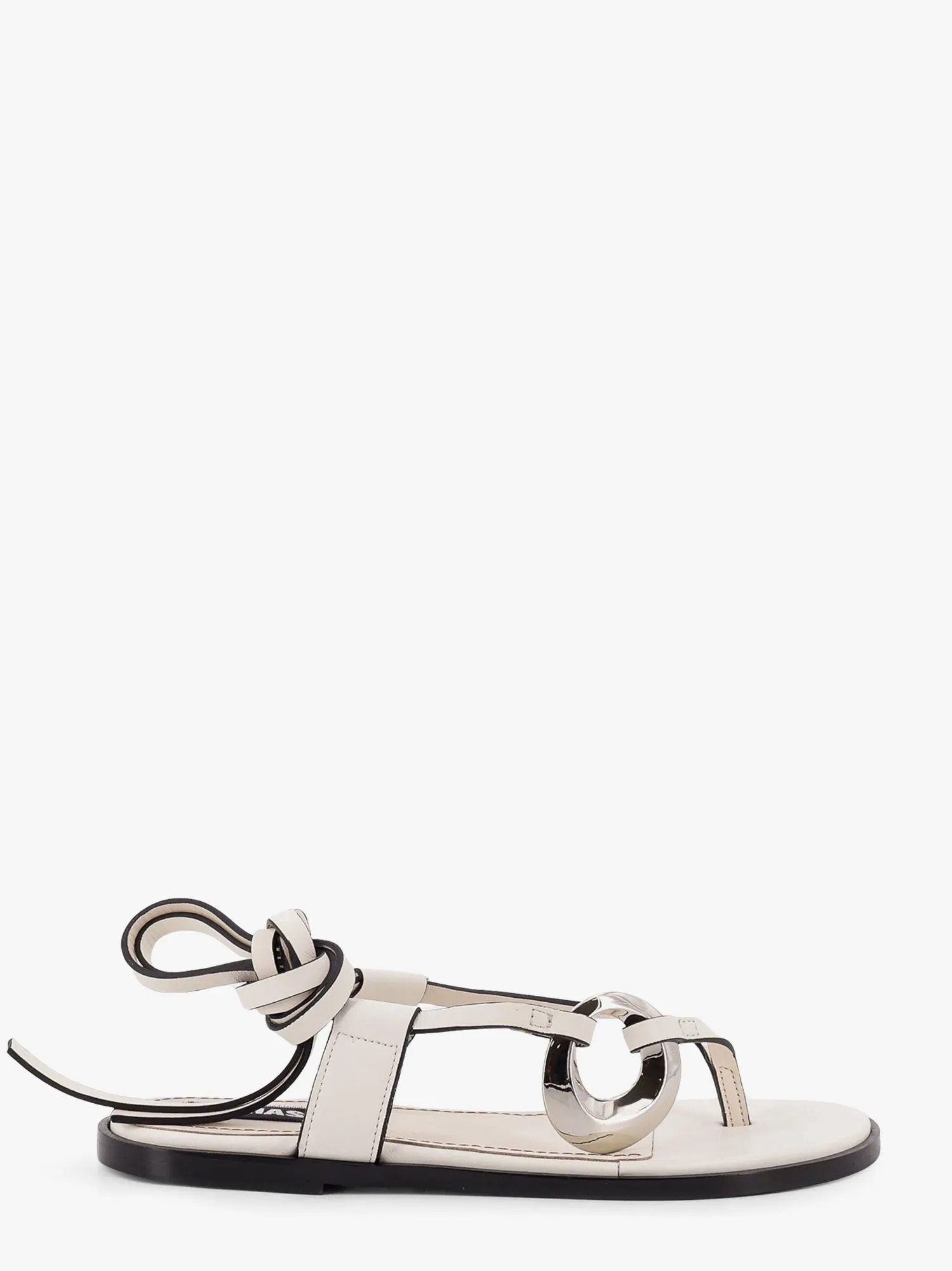 ALOHAS Morosia leather thong sandals with metal ring sold by Siebentaschen