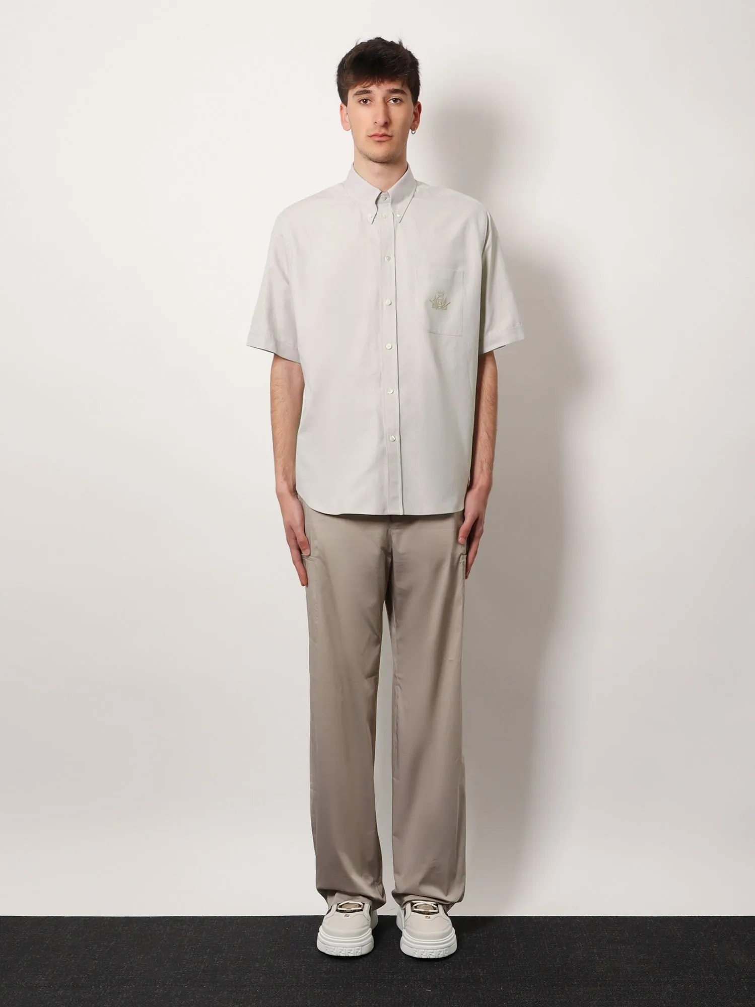 Fendi Oxford shirt with fendi crest embroidery sold by Siebentaschen product image thumbnail 3