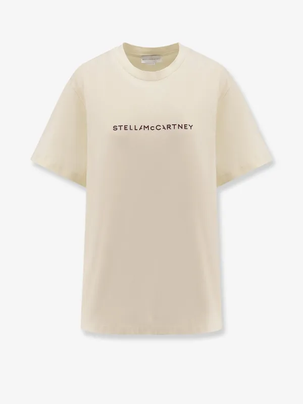 stella mccartney Cotton T-shirt with logo print sold by Siebentaschen