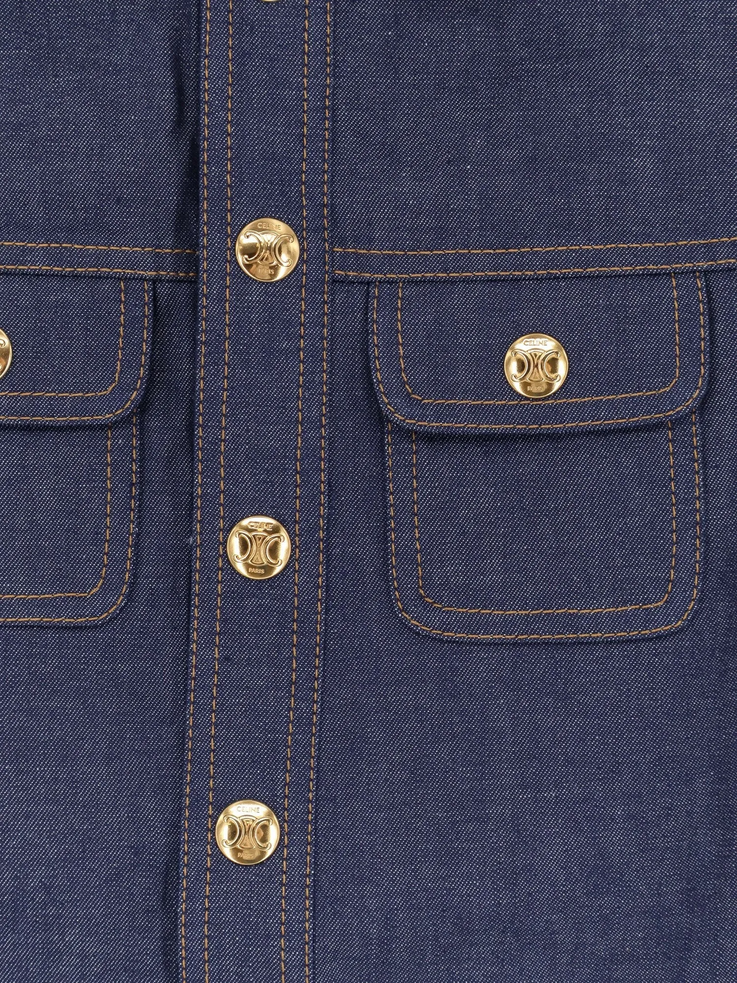 Celine Denim mini chemisier/dress sold by Siebentaschen product image thumbnail 3