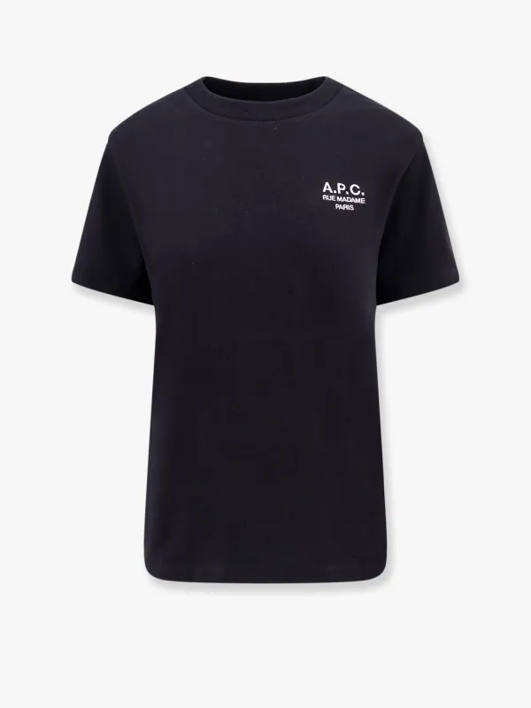 A.P.C. Organic cotton t-shirt with logo embroidery sold by Siebentaschen