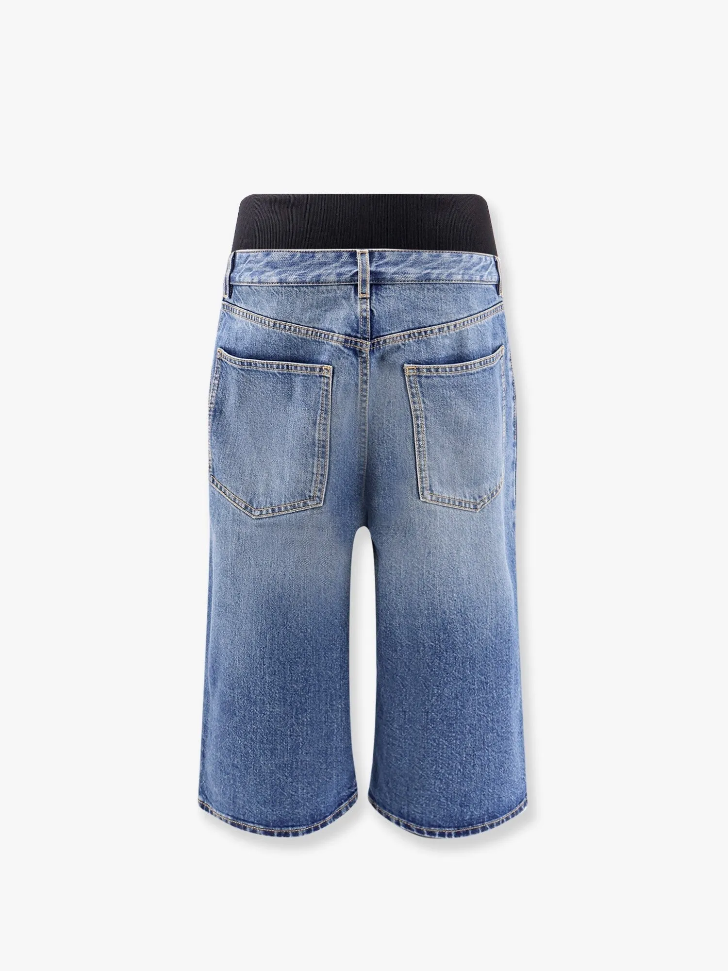ALAIA Denim bermuda shorts with ribbed band sold by Siebentaschen product image thumbnail 5