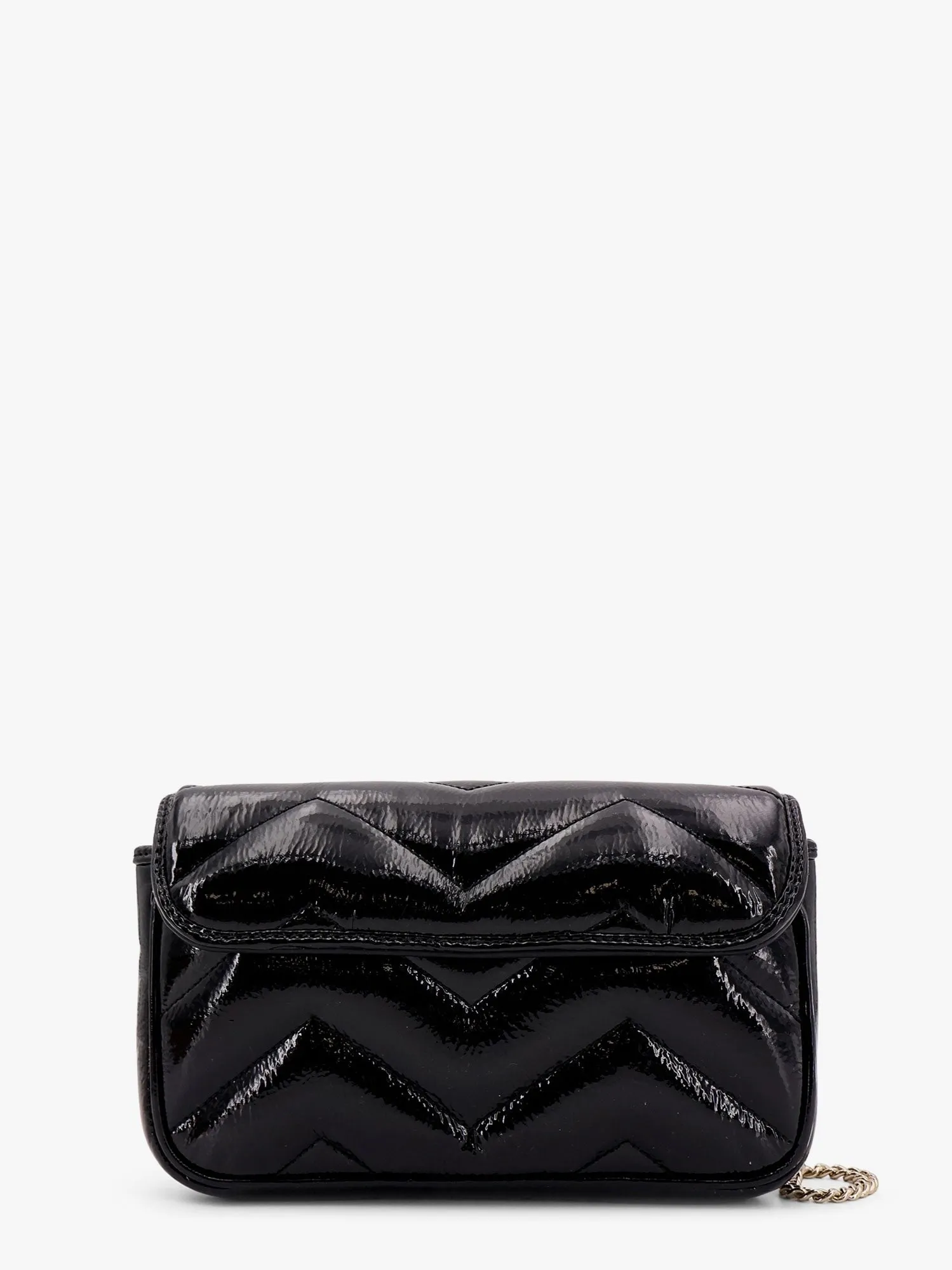 Gucci Gg marmont patent leather shoulder bag with frontal gg logo sold by Siebentaschen product image thumbnail 3