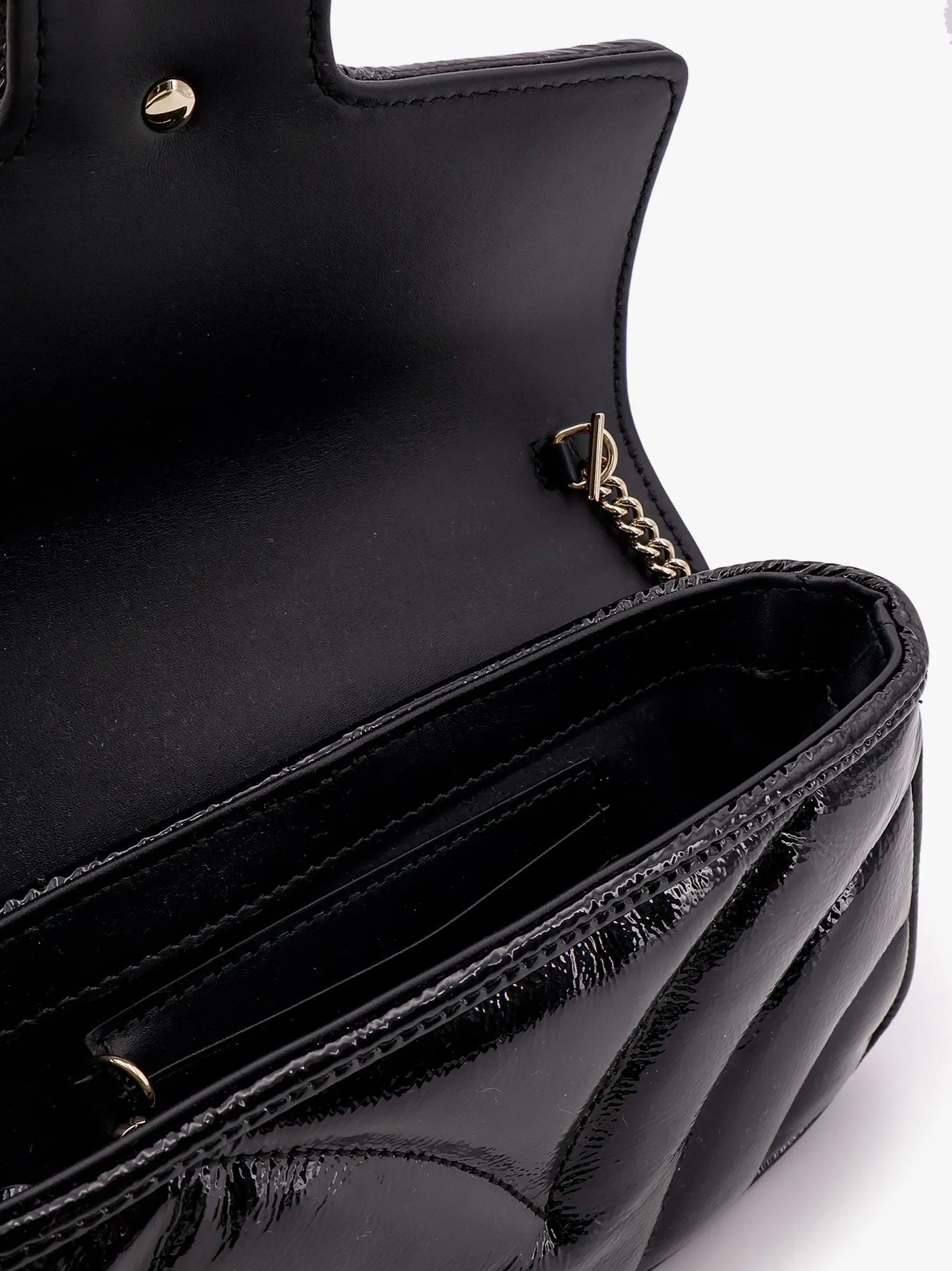 Gucci Gg marmont patent leather shoulder bag with frontal gg logo sold by Siebentaschen product image thumbnail 5