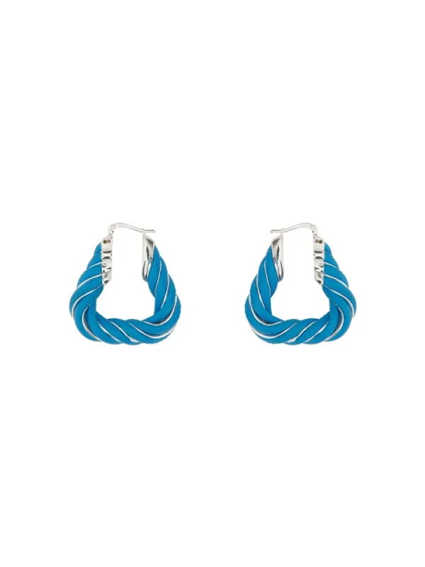 Bottega Veneta TRIANGULAR TWIST HOOP EARRINGS sold by Siebentaschen