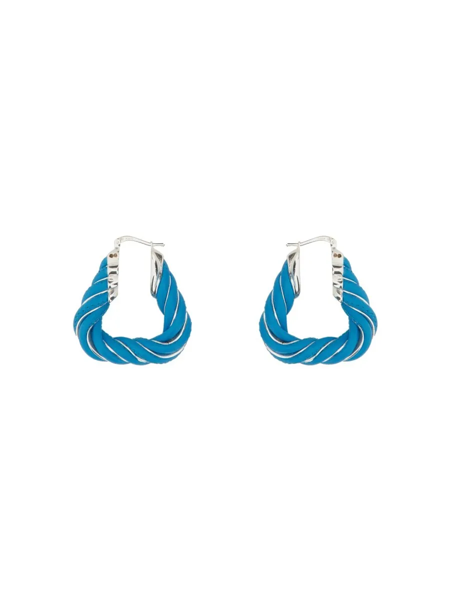 Bottega Veneta TRIANGULAR TWIST HOOP EARRINGS sold by Siebentaschen