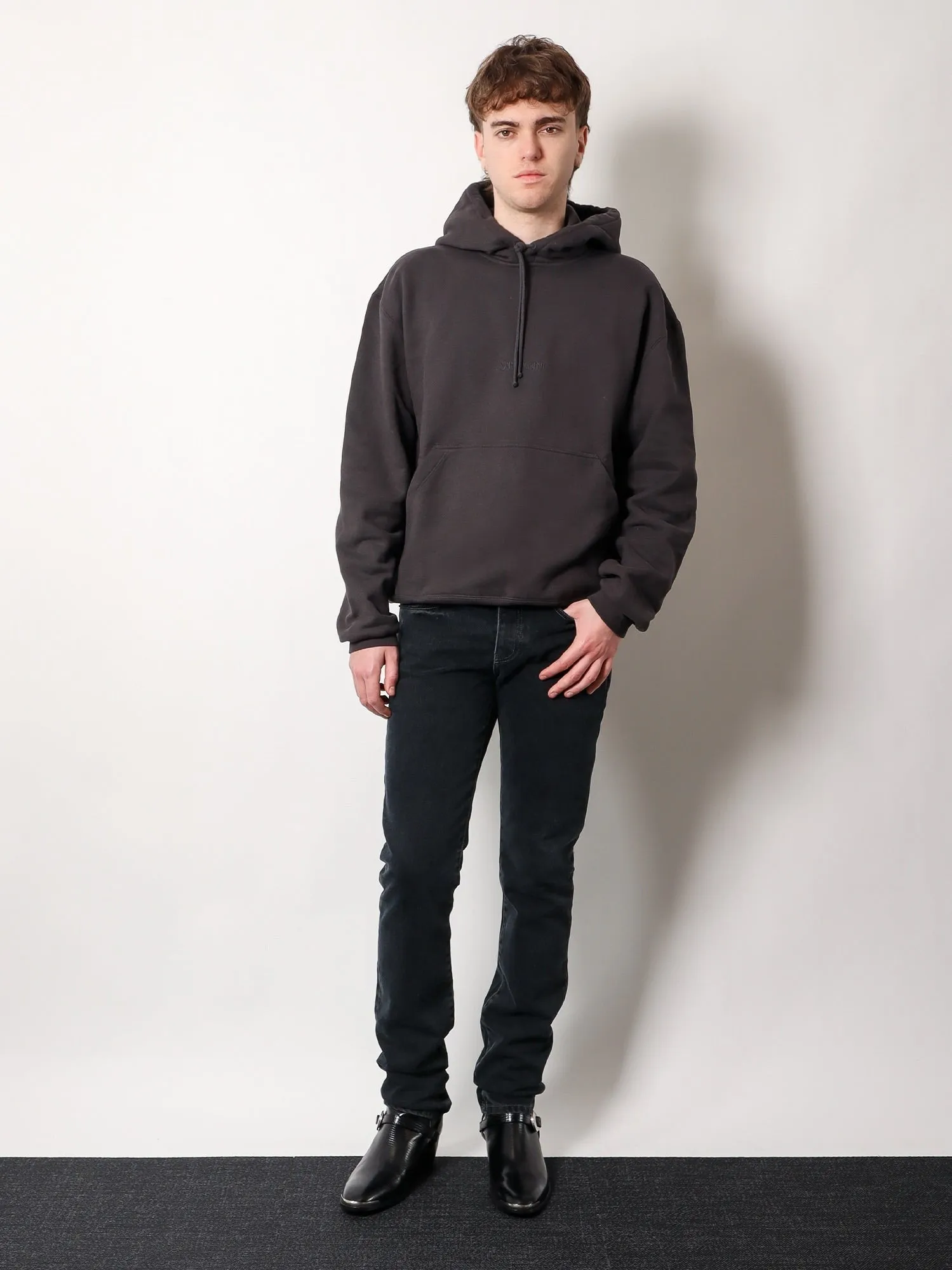 Saint Laurent Organic cotton sweatshirt with frontal logo embroidery sold by Siebentaschen product image thumbnail 2