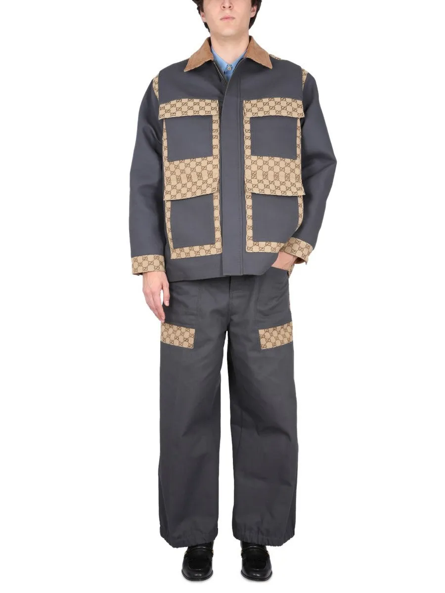 Gucci COTTON FABRIC PANTS WITH GG INSERTS sold by Siebentaschen product image thumbnail 2