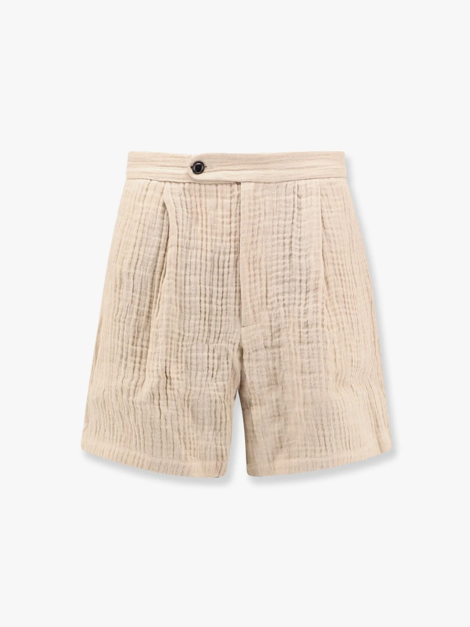 TONYWACK Double weave linen bermuda shorts sold by Siebentaschen