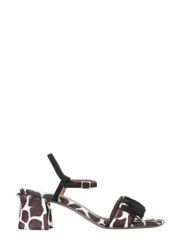 L'AUTRE CHOSE SANDALS WITH ANIMAL PRINT sold by Siebentaschen