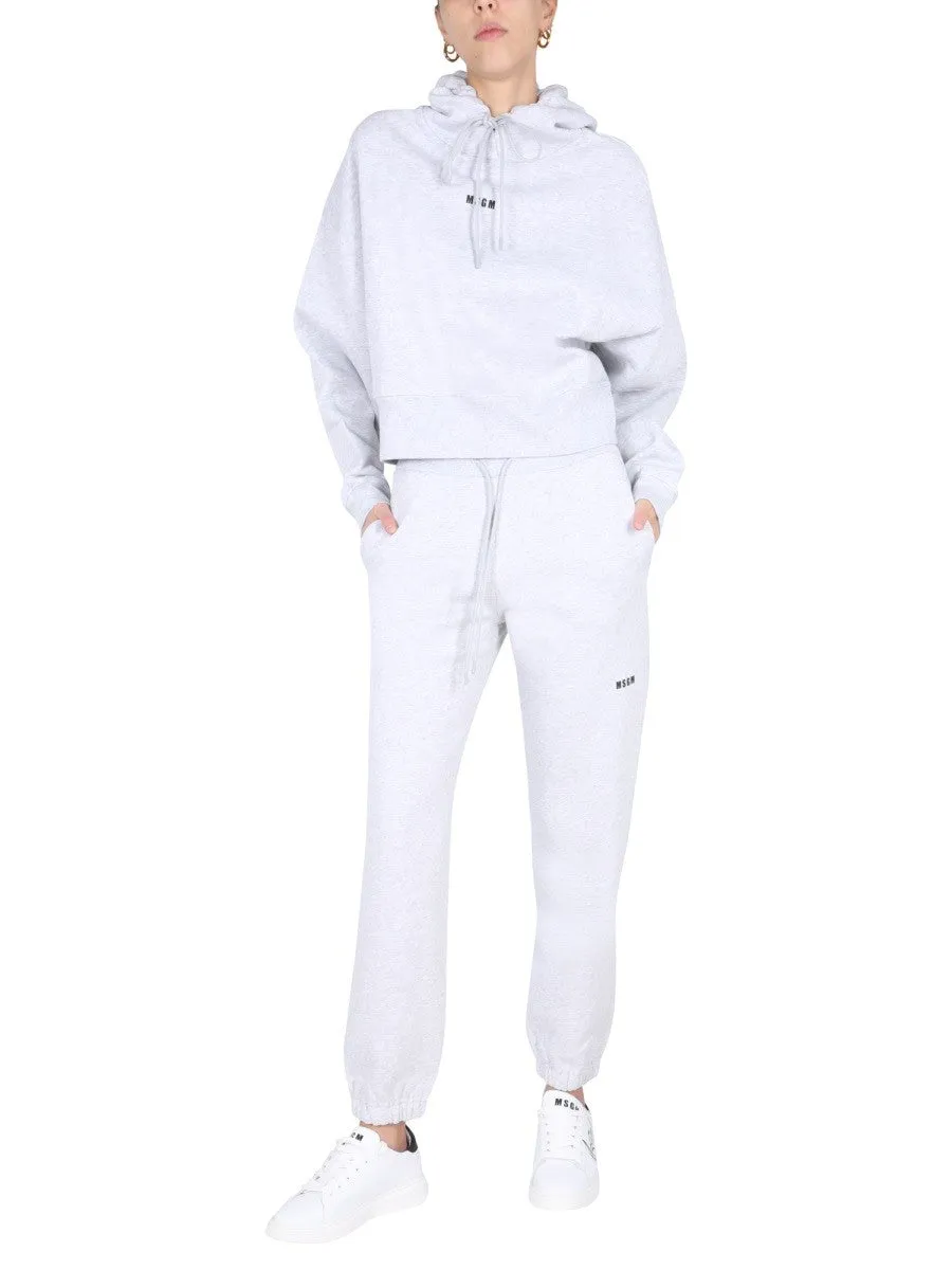 msgm JOGGING PANTS WITH LOGO PRINT sold by Siebentaschen product image thumbnail 2