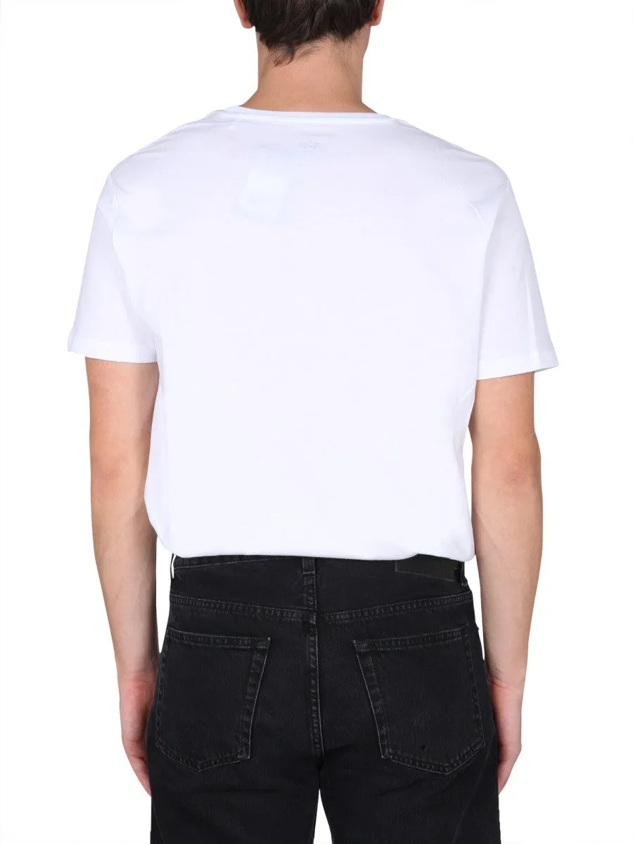 ALPHA INDUSTRIES T-SHIRT WITH EMBROIDERED LOGO sold by Siebentaschen product image thumbnail 3