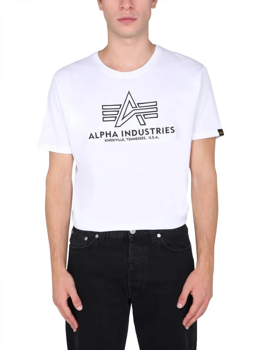 ALPHA INDUSTRIES T-SHIRT WITH EMBROIDERED LOGO sold by Siebentaschen