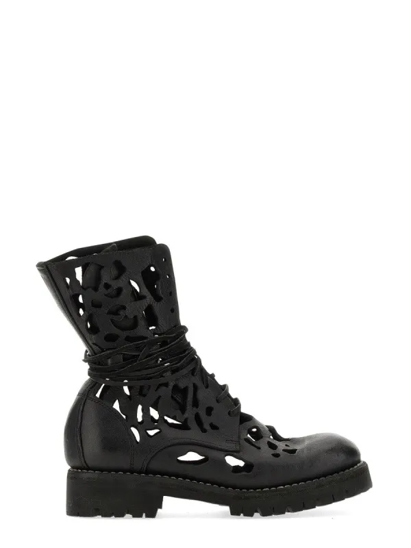 GUIDI ANKLE BOOT WITH CUT OUT DETAILS sold by Siebentaschen