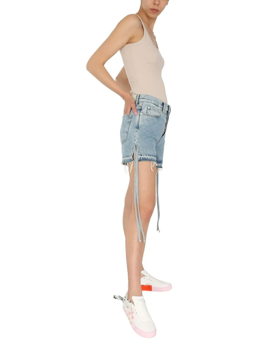 Off-white DENIM SHORTS sold by Siebentaschen product image thumbnail 2