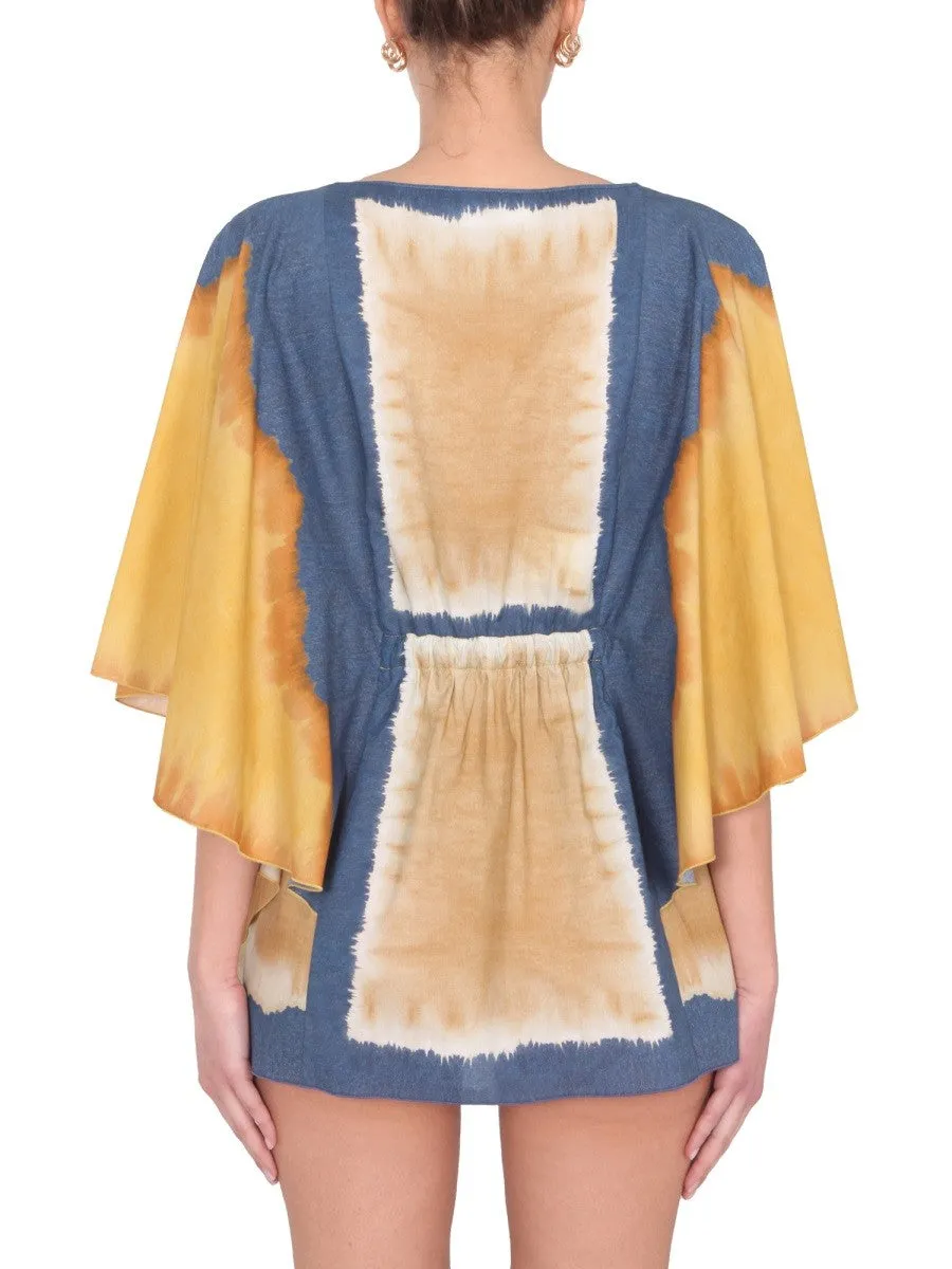 alberta ferretti TIE DYE PRINT CAFTAN sold by Siebentaschen product image thumbnail 4
