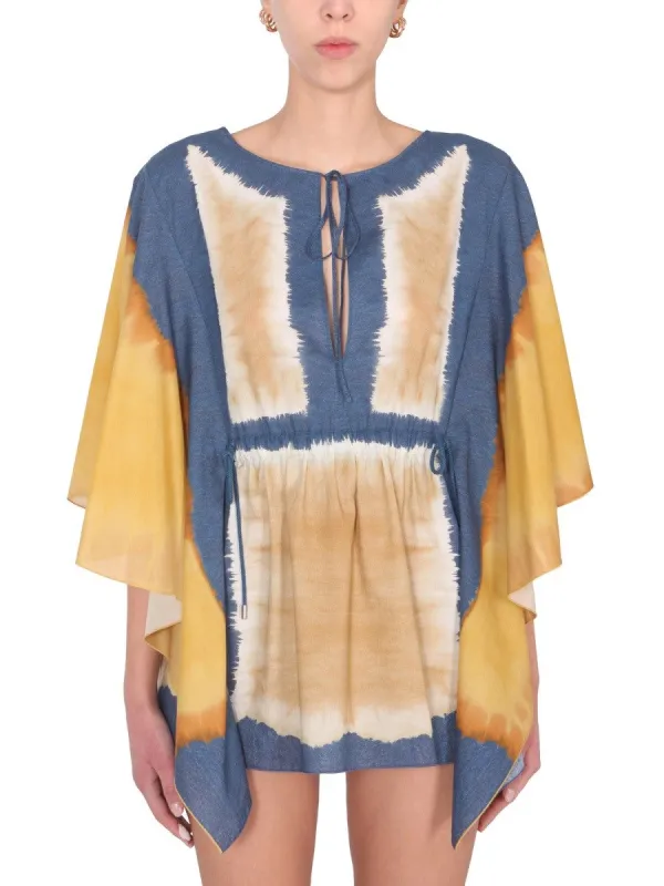 alberta ferretti TIE DYE PRINT CAFTAN sold by Siebentaschen