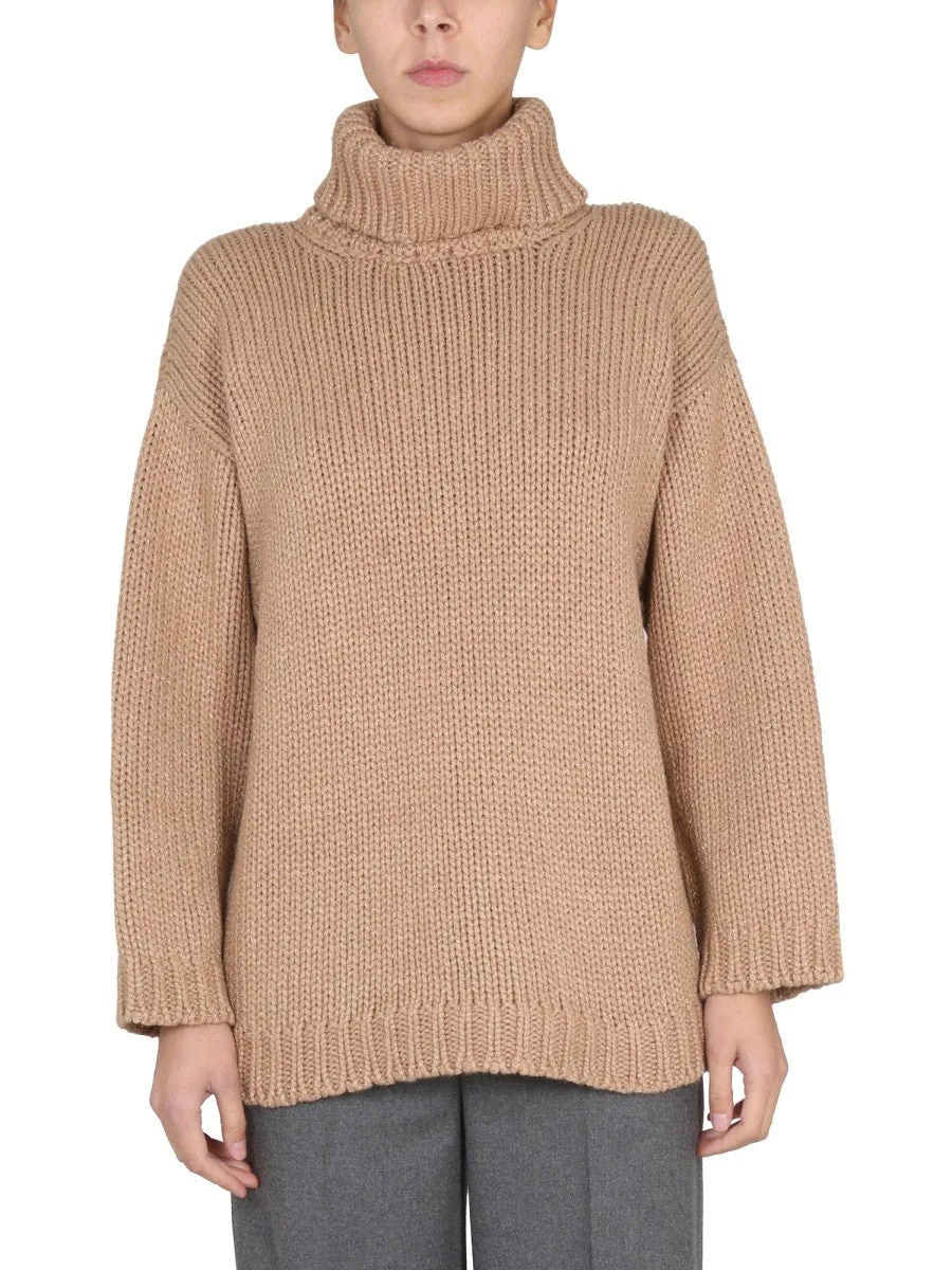 RED VALENTINO WOOL AND LUREX BLEND SWEATER sold by Siebentaschen