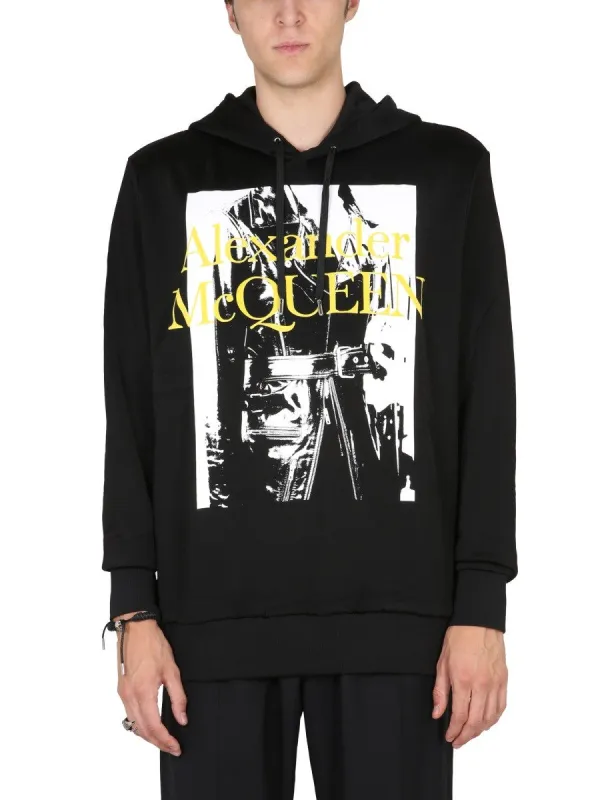 Alexander Mcqueen SWEATSHIRT WITH ATELIER PRINT made by Alexander McQueen