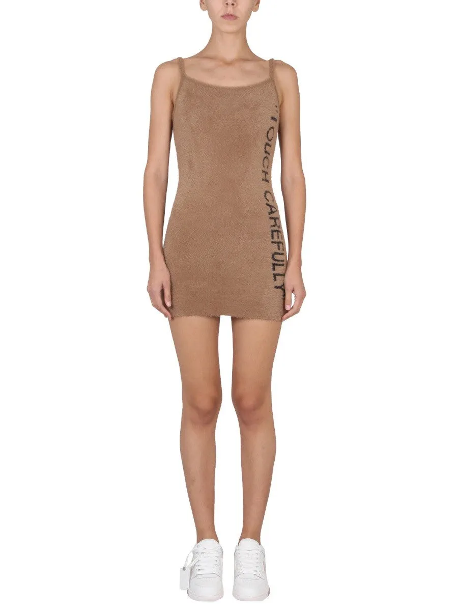 Off-white FUZZY DRESS WITH LOGO sold by Siebentaschen