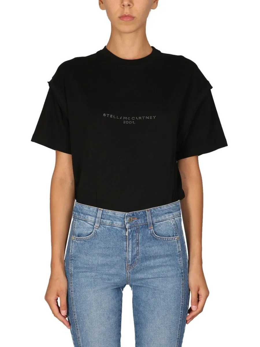 stella mccartney CRYSTAL LOGO T-SHIRT sold by Siebentaschen