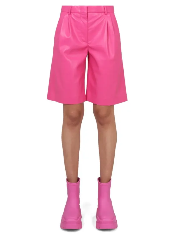 msgm FAUX LEATHER BERMUDA SHORTS sold by Siebentaschen