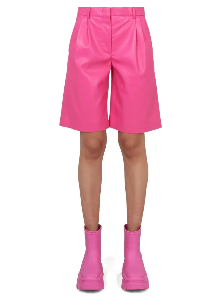 msgm FAUX LEATHER BERMUDA SHORTS sold by Siebentaschen