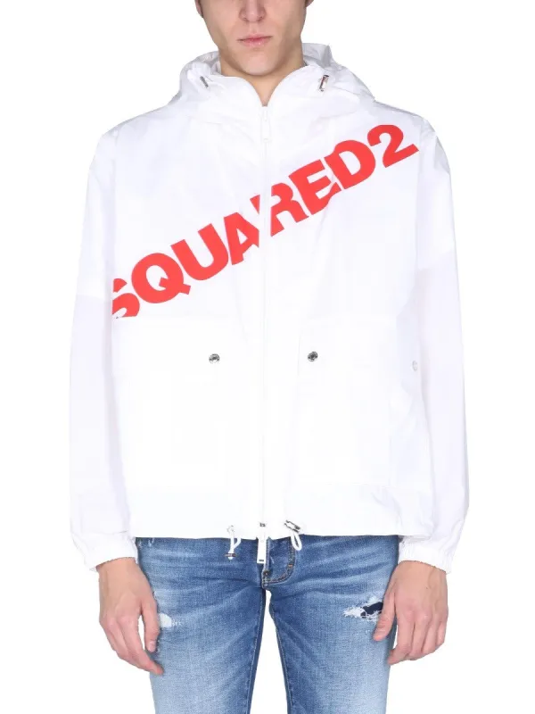 Dsquared JACKET WITH LOGO PRINT sold by Siebentaschen