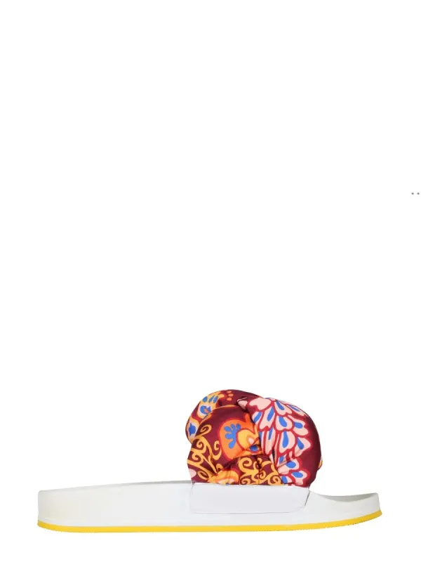 LA DOUBLEJ BRAID SLIDE SANDALS sold by Siebentaschen