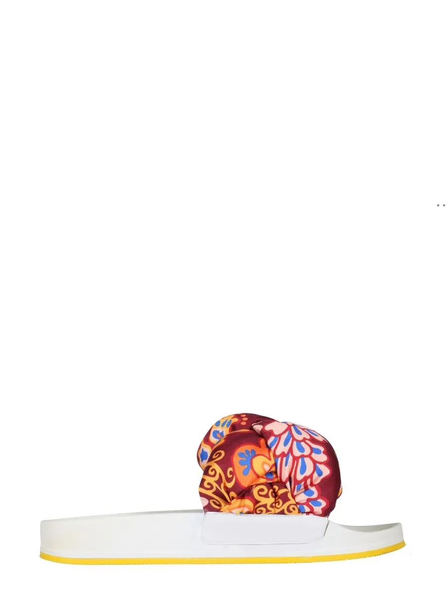 LA DOUBLEJ BRAID SLIDE SANDALS sold by Siebentaschen