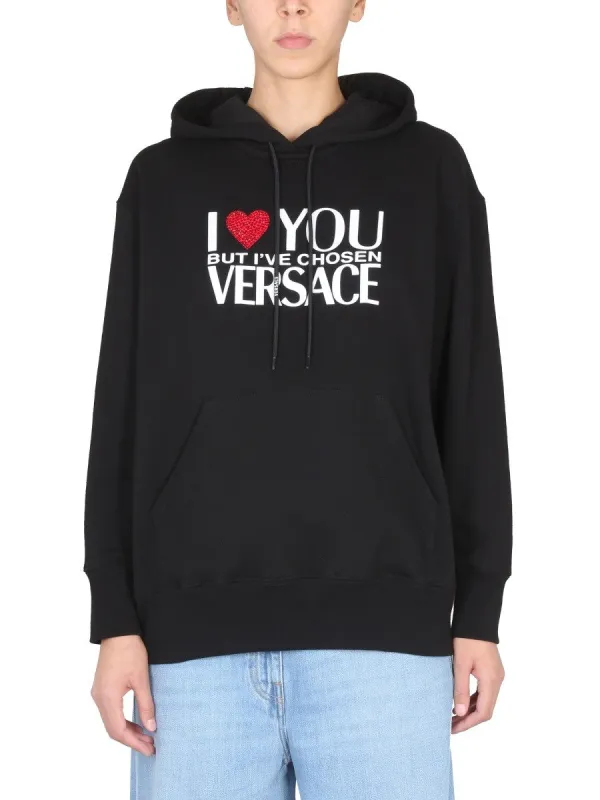 Versace SWEATSHIRT WITH I LOVE YOU LOGO sold by Siebentaschen