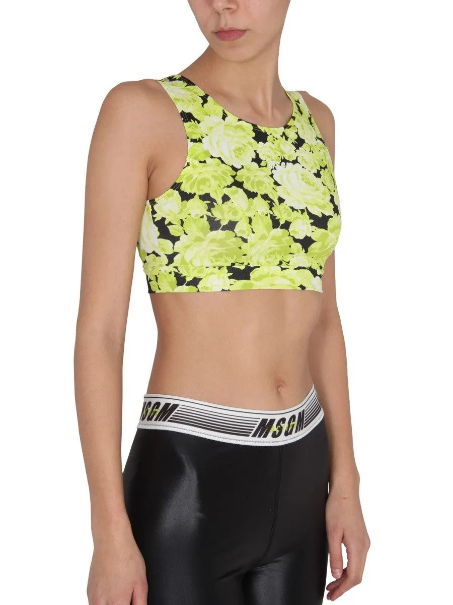 msgm FLORAL PRINT CROPPED TOP sold by Siebentaschen product image thumbnail 4